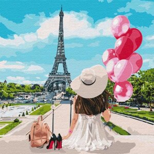 Картина за номерами Ідейка "Гуля вулицями Парижа" 40х40 см KHO4756