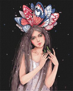 Картина за номерами Ідейка "Чарки метеликів" Inlesya_nedzelska_art KHO4996 40х50 см