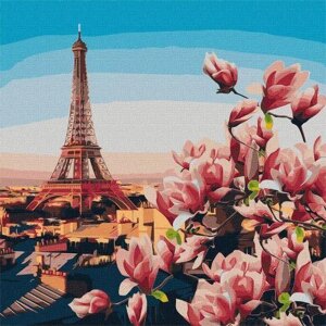 Картина за номерами Ідейка "Магнолії в Парижі" 50х50 см KHO3601