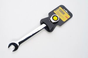 Ключ ріжково-накидний СИЛА з тріскачкою CrV 19 мм (032808)