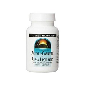Комплекс Ацетил/Карнітин Source Naturals Acetyl L-Carnitine & Alpha Lipoic Acid 650 mg 60 Tabs