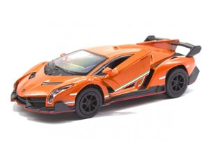 Машинка Kinsmart Lamborghini Veneno 1:36 KT5367W Жовтогарячий