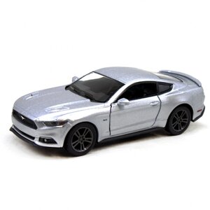 Машинки металеві Kinsmart Ford Mustang GT (2015) KT5386W 1:38 Сріблястий