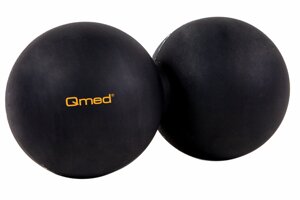 Масажний м'яч подвійний Qmed Lacrosse Duo Ball чорний