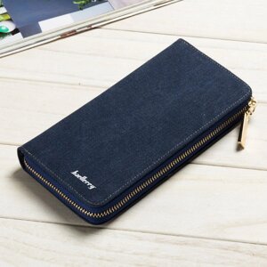 Чоловічий гаманець BAELLERRY Retro Canvas Wallet портмоне з ремінцем Синій (SUN2821)