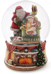 Музична водяна куля gift from santa з підсвіткою 16 см BonaDi DP219452