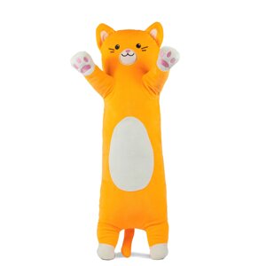М'яка іграшка KidsQo Валик кіт Еклер 80 см Рудий (KD733)