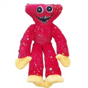 М'яка іграшка UKC Блискучий Хагі Вагі Huggy Wuggy з липучками на руках 45 см Червоний