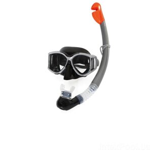 Набір для плавання Bestway 24050 (маска: розмір L,14+обхват голови 59 см, трубка) Black