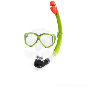 Набір для плавання Bestway 24050 (маска: розмір L,14+обхват голови 59 см, трубка) Green
