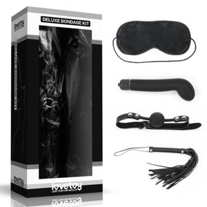 Набір для сексуальних бдсм ігор Lovetoy Deluxe Bondage Kit (маска, g-вібратор, кляп, плеч)