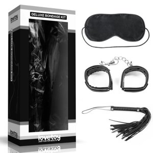 Набір для сексуальних бдсм ігор Lovetoy Deluxe Bondage Kit (маска, наручники, плеч)