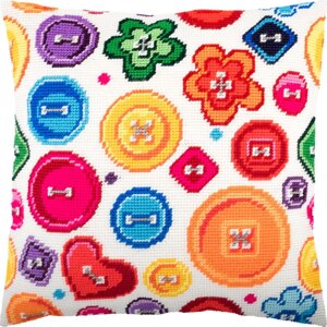 Набір для вишивання декоративної подушки Чарівниця Ґудзики 4040 см V-259