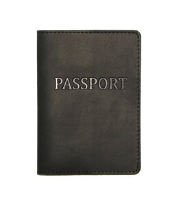 Обкладинка на паспорт DNK Leather Паспорт-H col. J 15,5х9,8 см Чорна