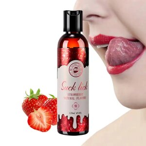 Оральний лубрикант Suck Lick з ароматом і смаком полуниці 120 ml COKELIFE