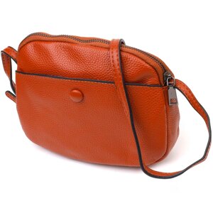 Чудова жіноча сумка через плече з натуральної шкіри 22134 Vintage Коричнева