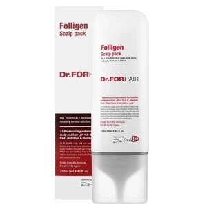 Оздоровча маска для шкіри голови Dr. FORHAIR Folligen Scalp Pack 250 мл