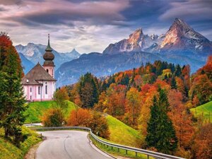 Пазли Castorland "Осінь у Баварських Альпах, Німеччина" 2000 елементів 92 х 68 см C-200795