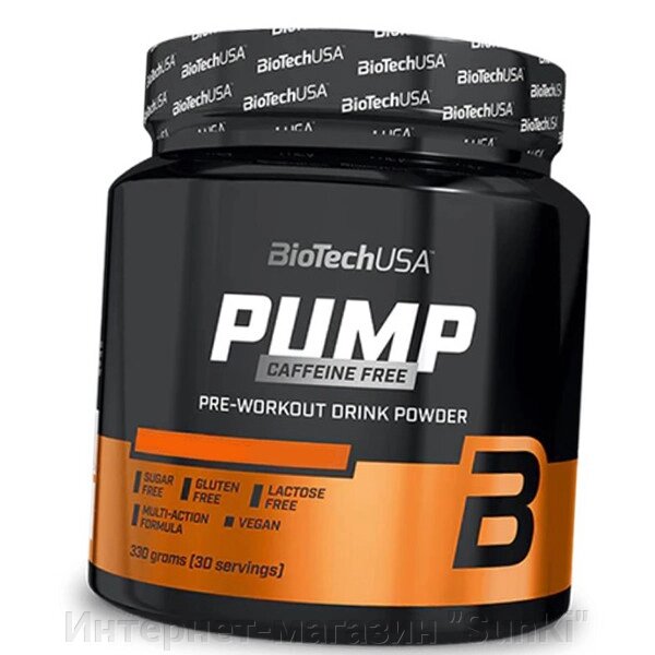 Передтрен для пампа без кофеїну Pump Caffeine Free BioTech (USA) 330 г Тропічні фрукти (11084015) від компанії Інтернет-магазин "SunKi" - фото 1