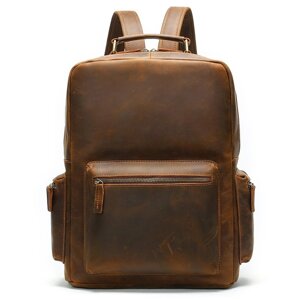Старовинний рюкзак для ноутбука Vintage 14712 шкіряна коричнева