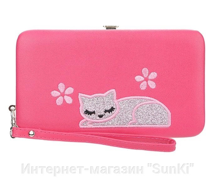 Жіночий гаманець BAELLERRY Cat Style Wallet клатч з ремінцем Рожевий (SUN3573) - Україна