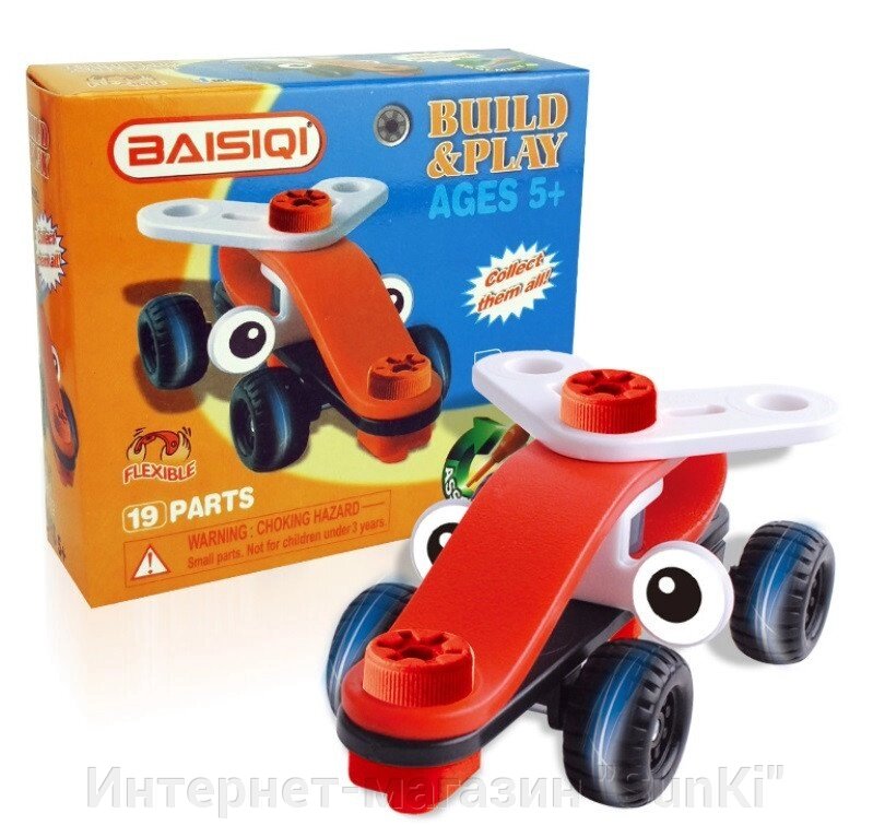 Дитячий міні-конструктор Build &amp; Play Baisiqi набір для конструювання іграшкової техніки 19дет. NO. 6818 - огляд