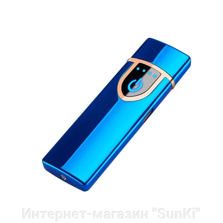 Запальничка SUNROZ DK-717 портативна електронна акумуляторна USB запальничка Синій (SUN3995) - Україна
