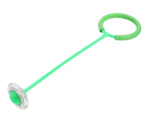 Скакалка на одну ногу SUNROZ нейроскакалка з роликом LED Зелена (SUN2784)
