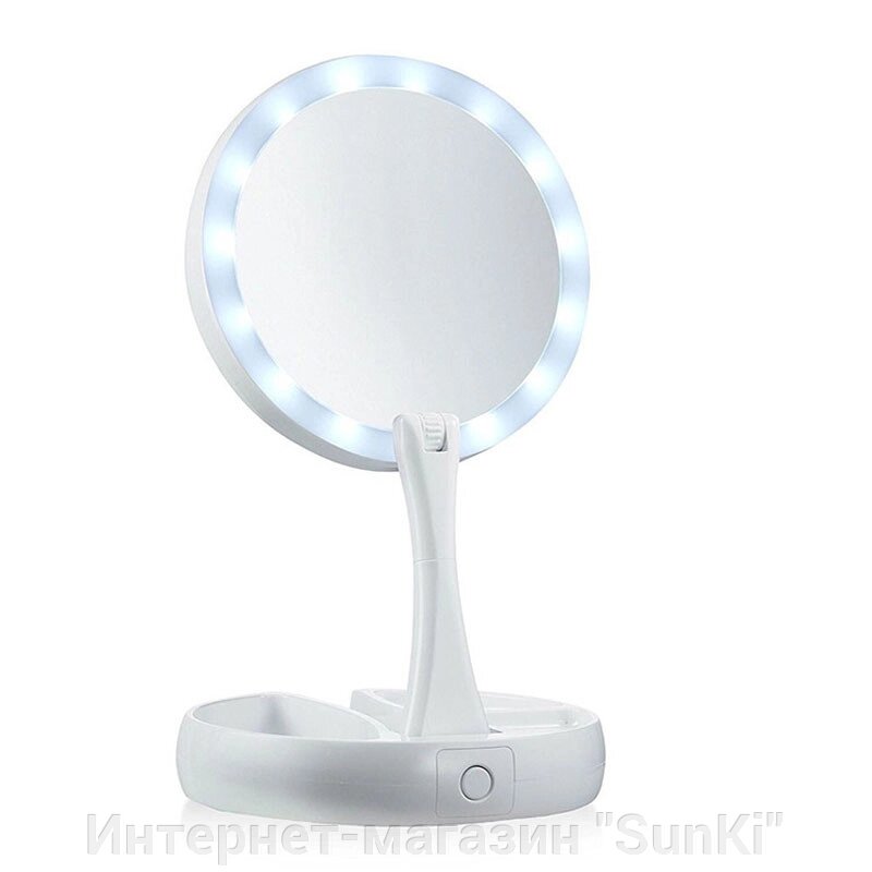 Настільне дзеркало для макіяжу HUANYA N208 з LED підсвіткою Білий (SUN0636) - опт