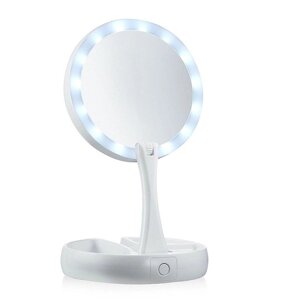 Настільне дзеркало для макіяжу HUANYA N208 з LED підсвіткою Білий (SUN0636)
