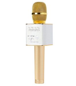 Бездротовий мікрофон SUNROZ Q9 для караоке USB злотистой (SUN5749)