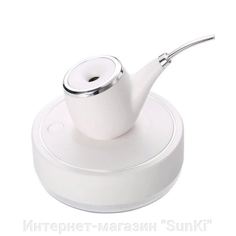 Зволожувач повітря SUNROZ Pipe Портативний зволожувач повітря, LED, USB, 110 мл Білий (SUN0289) - Україна