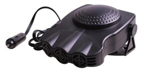 Портативний автомобільний обігрівач SUNROZ Car Mini Heater для лобового скла 2 в 1 12V 150W Чорний