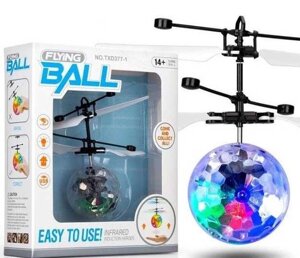 Інтерактивна іграшка SUNROZ Flying Light Ball літаючий світиться м'яч з сенсором руху Прозорий (SUN2212)