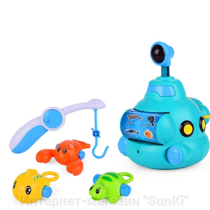 Плавальна іграшка SUNROZ Fishing Set рибальський комплект машинка-розпилювач Синій (SUN1045) - порівняння