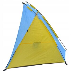 Пляжний намет-тент Send Tent Мушля двомісний з каркасом Жовтий із синім