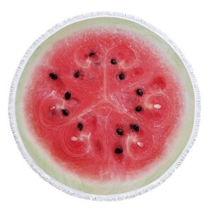 Пляжное полотенце SUNROZ Watermelon круглое покрывало Арбуз 150 см (SUN0875)