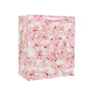 Подарунковий пакет PPW PAPER Lesko ZD025 Flowers Pink Big