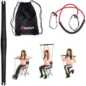Портативний універсальний тренажер для тіла, живота, спини, плечей з набором вправ і рюкзаком