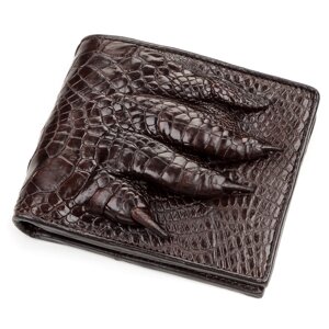 Portmone CROCODILE LEATHER 18196 виготовлений з натуральної шкіряної крокодила коричневого кольору
