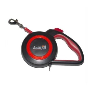 Повідець-рулетка AnimAll Reflector MS7110-5M L до 50 кг 5 м Червоно-чорний (4820224500539)