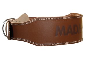 Пояс для важкої атлетики MadMax MFB-246 Full leather шкіряний Chocolate brown XXL