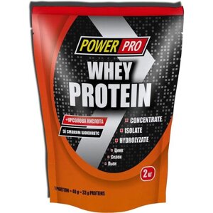 Протеїн Power Pro Whey Protein 2000 g/50 servings/ Шоколад + горіх