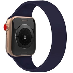 Ремінець силіконовий Epik Solo Loop для Apple watch 38 mm/40 mm 163 mm (7) Класичний / Матовий / Темно-синій /