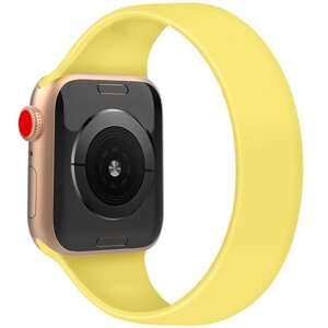 Силіконовий ремінець Epik Solo Loop для Apple watch 42mm/44mm 163mm (7) Класичний / Матовий / Жовтий /