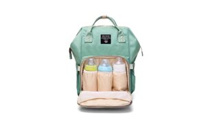 Рюкзак для мами LEQUEEN з термокишенею й органайзером (RDM Green)