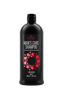 Шампунь Чоловічий догляд для волосся, бороди та тіла MAN'S CARE SHAMPOO for hair, beard and body ANAGANA 1000 мл