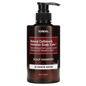 Шампунь з кофеїном проти випадіння волосся Natural Caffeine&Intensive Scalp Care Shampoo White Musk Kundal 500