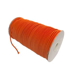 Шнурок-гумка круглий Luxyart 3 мм помаранчевий, 500 метрів (Р3-6)