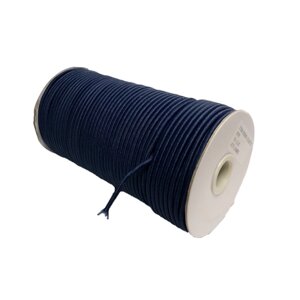 Шнурок-гумка круглий Luxyart 3 мм темно-синій, 500 метрів (Р3-5)